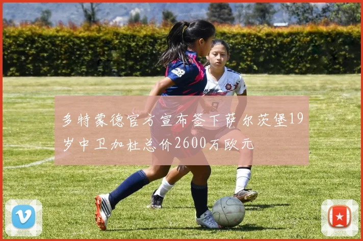 多特蒙德官方宣布签下萨尔茨堡19岁中卫加杜总价2600万欧元